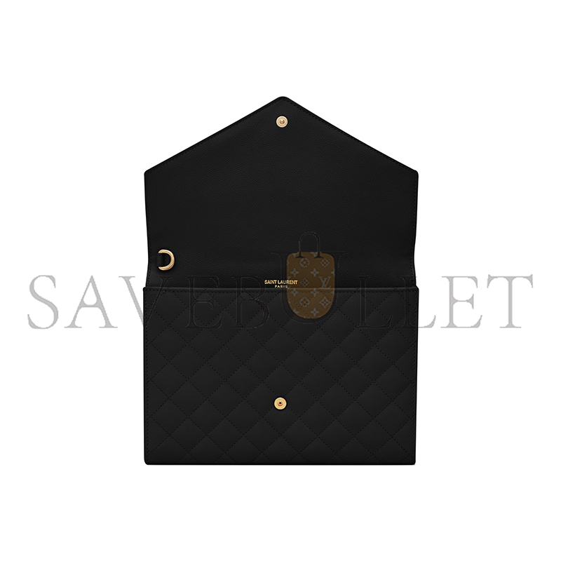 Y*L envelope flap pouch in mix matelassÉ grain de poudre leather 651030bow911000 (21*16*3cm)